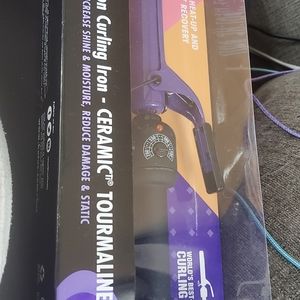 Purple Ceramic Tourmaline 1 inch curling iron HOT SHOTZ